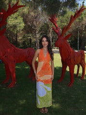 ABSTRACT FLORA DRESS