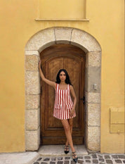 RED STRIPE DRESS
