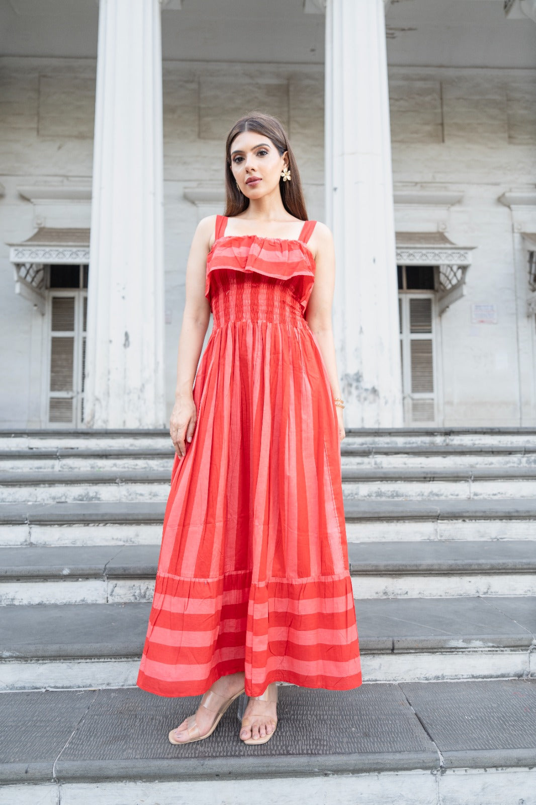POP STRIPE MAXI DRESS