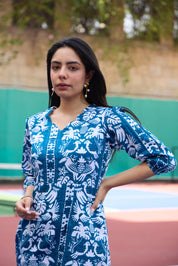 PEACOCK MIDI DRESS