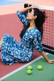 PEACOCK MIDI DRESS