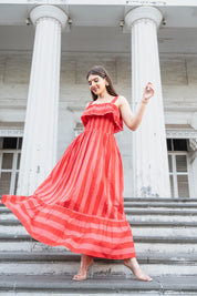 POP STRIPE MAXI DRESS