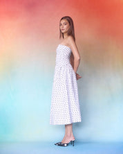 DOT POLKA MIDI DRESS