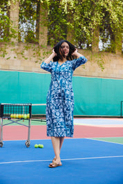 PEACOCK MIDI DRESS