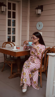 BLOOM STRIPE MAXI DRESS