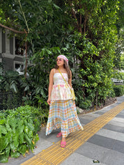 MULTI GINGHAM SKIRT SET