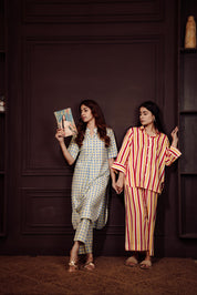 BLUE YELLOW GINGHAM CO-ORD