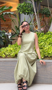 SAGE BALOON DRESS