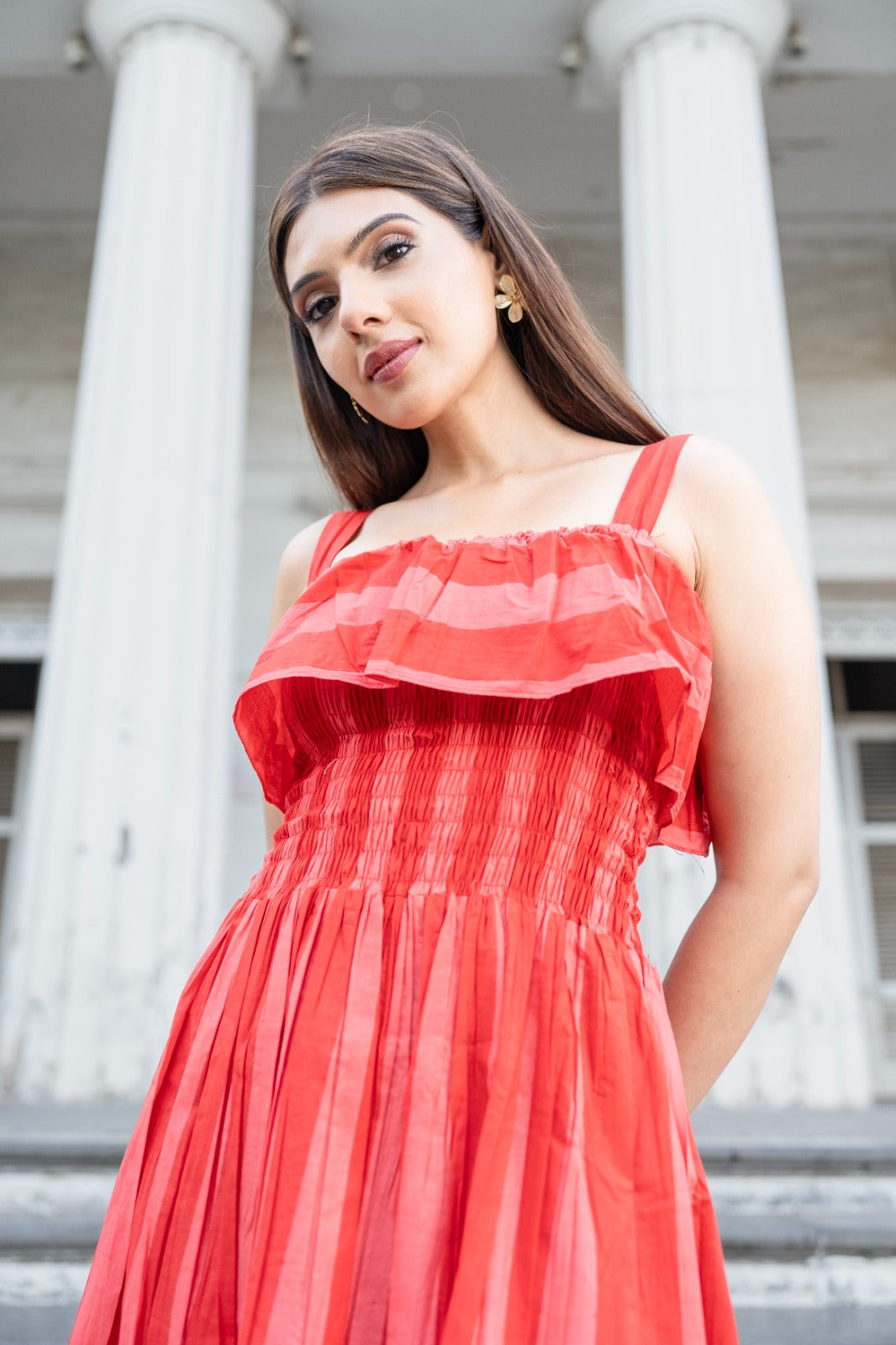 POP STRIPE MAXI DRESS