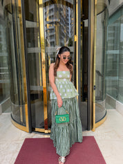 GREEN POLKA DOT SKIRT SET