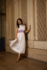 STRIPE WHITE DRESS