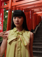 GREEN BOW DRESS