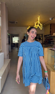 BLUE GINGHAM DRESS