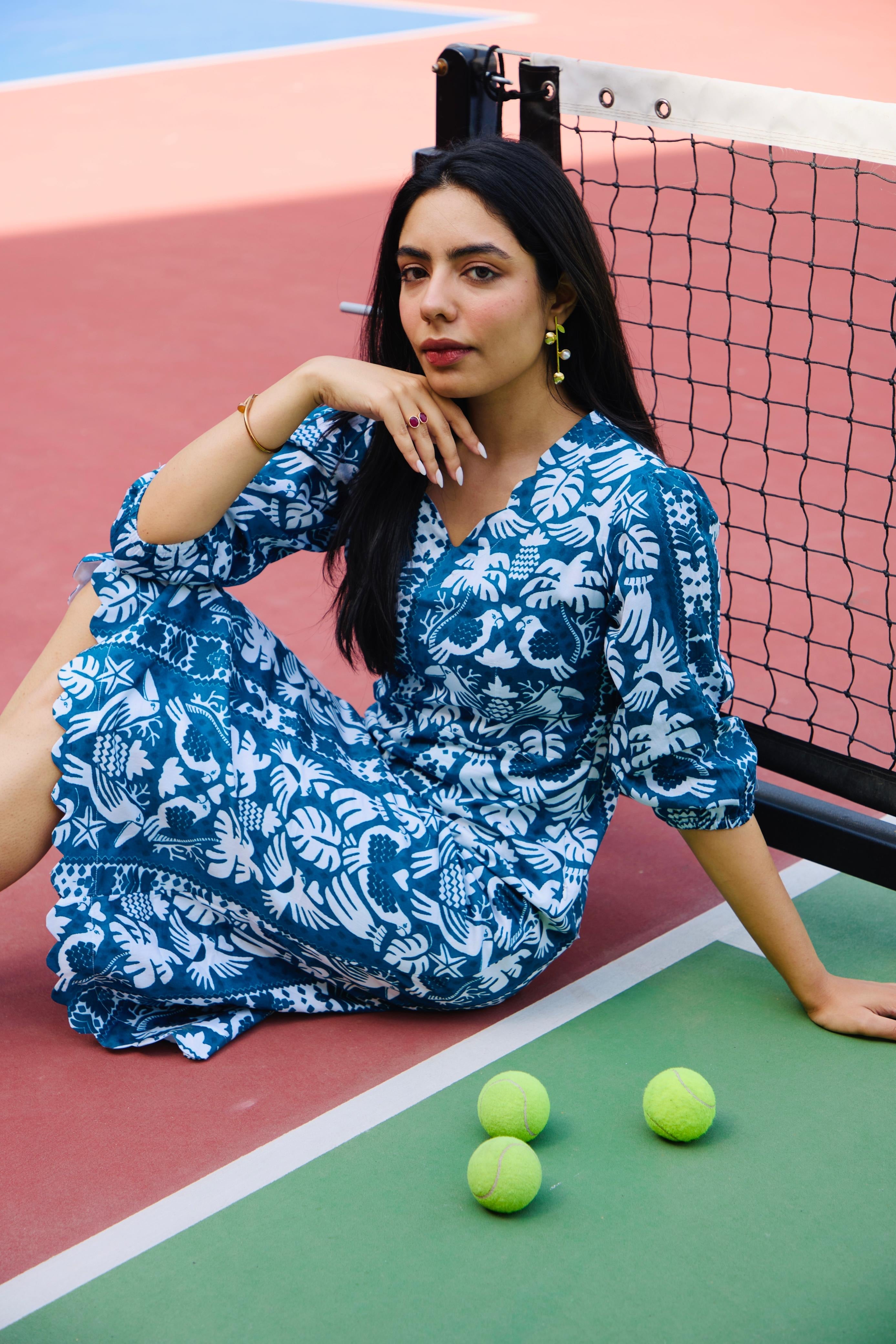 PEACOCK MIDI DRESS