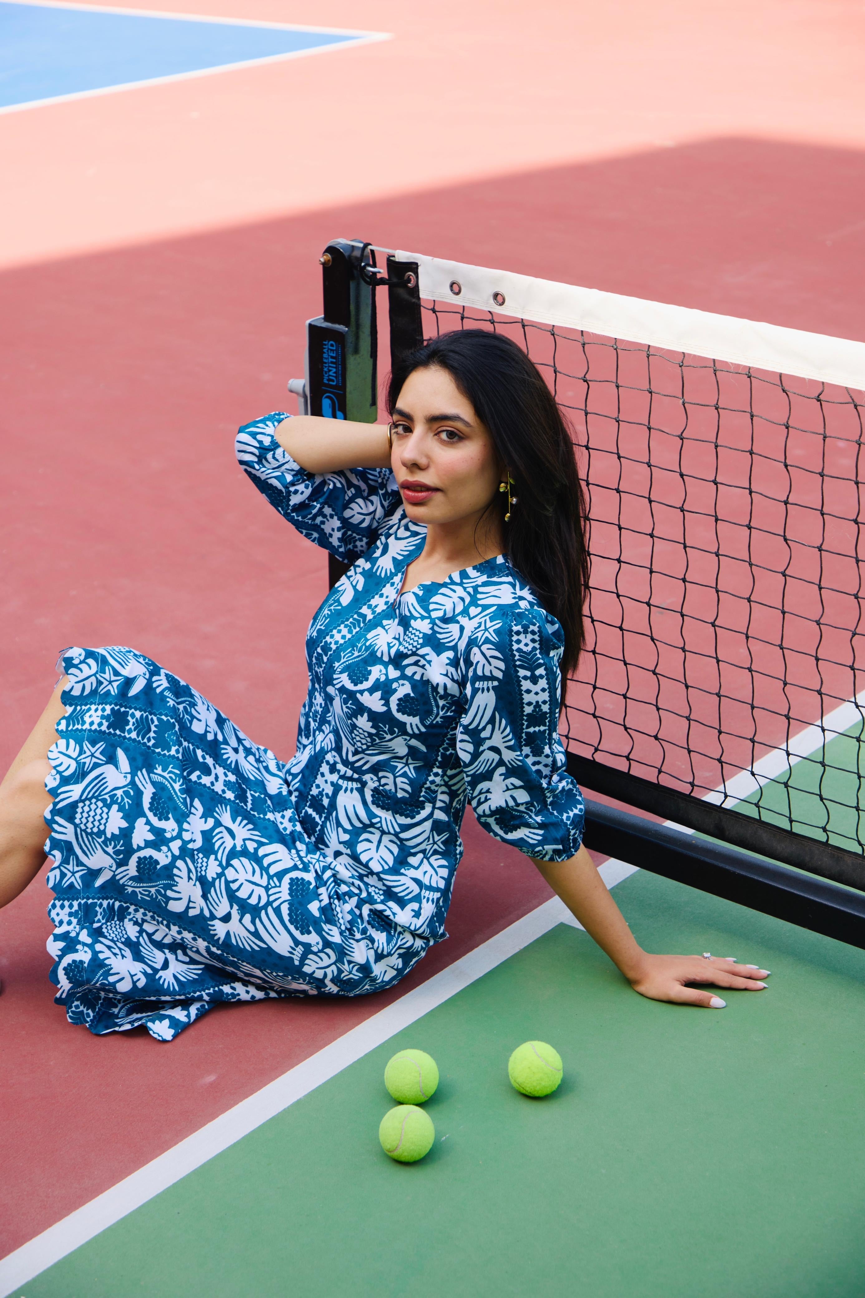 PEACOCK MIDI DRESS