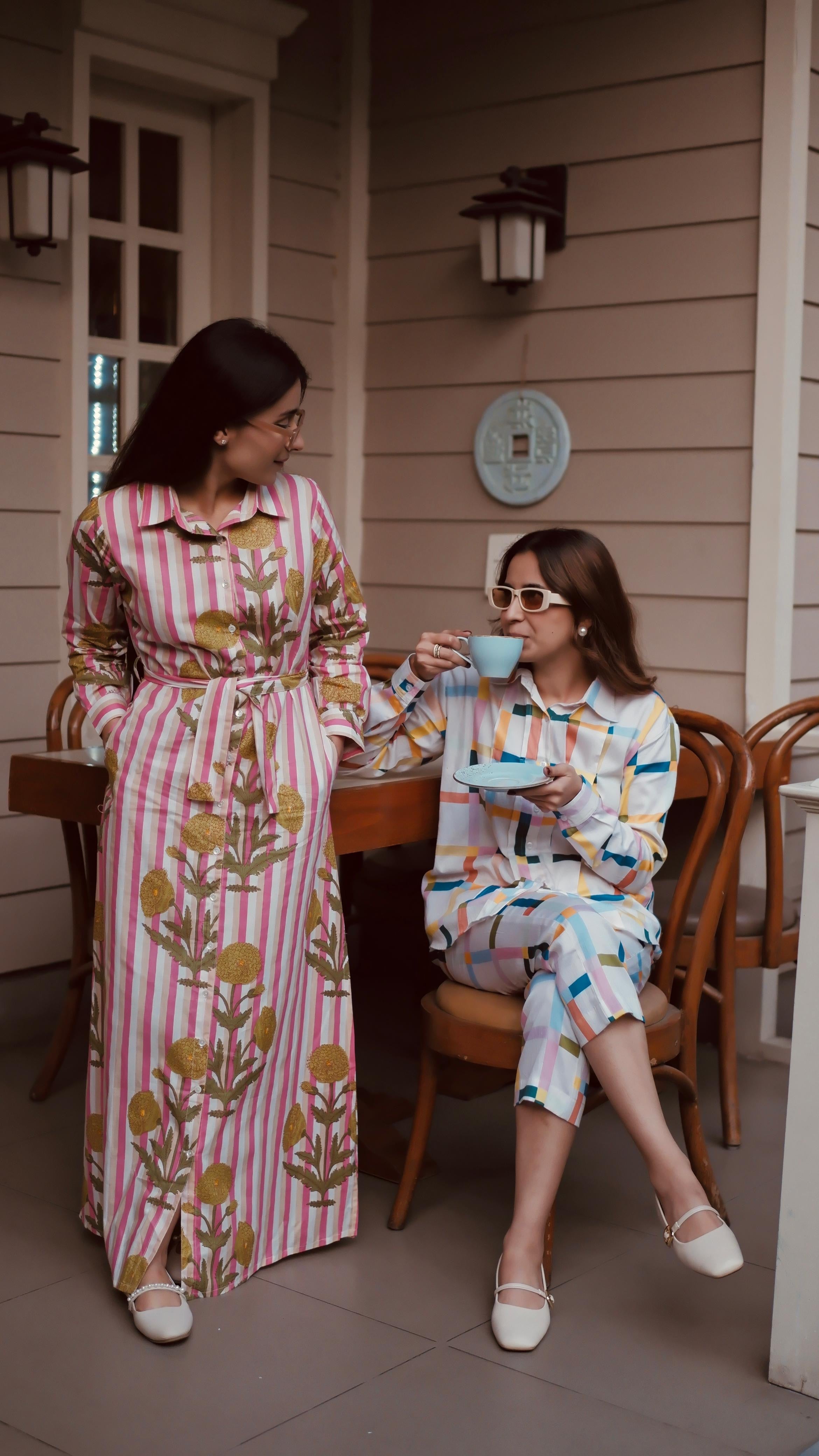 BLOOM STRIPE MAXI DRESS