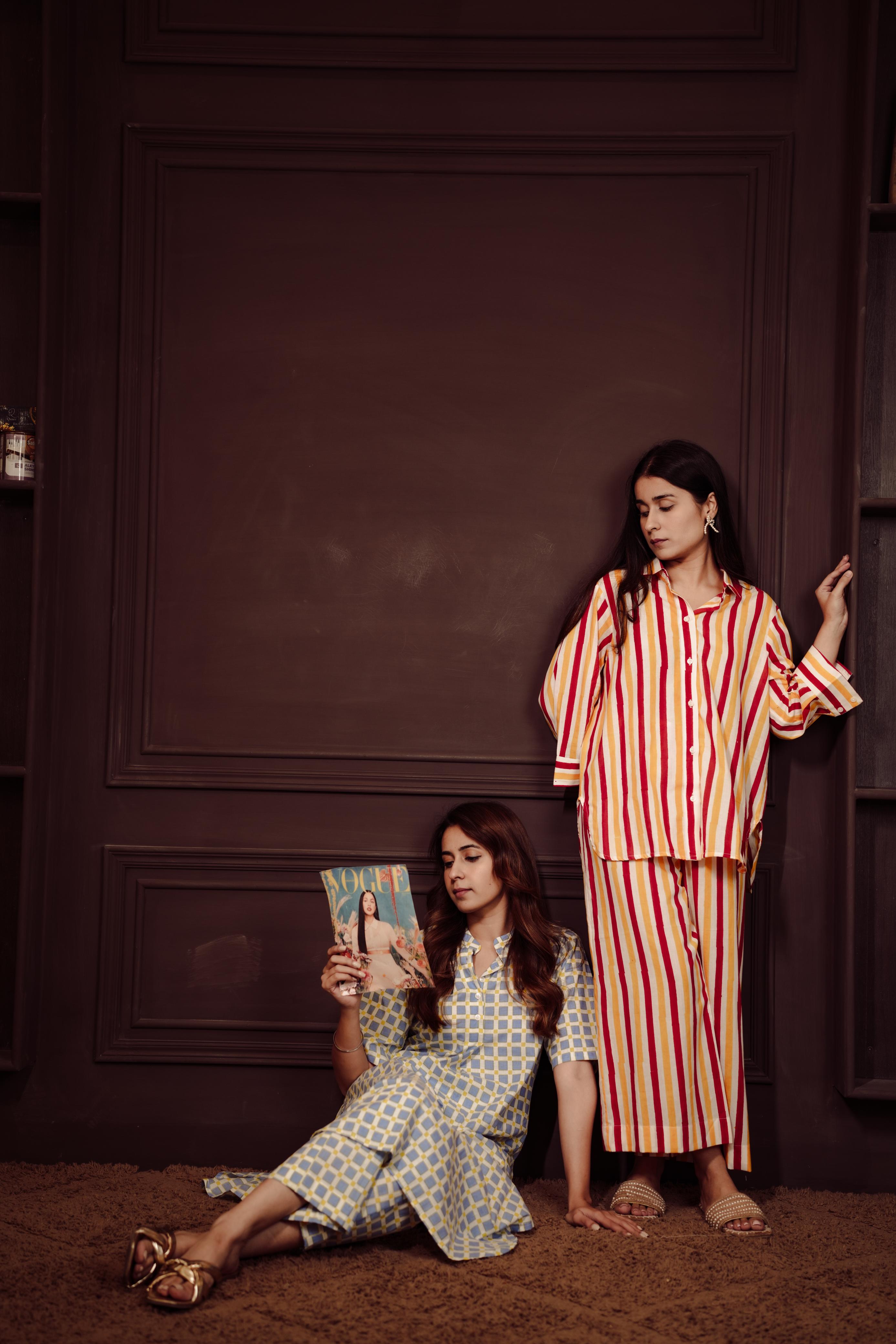 BLUE YELLOW GINGHAM CO-ORD
