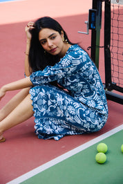 PEACOCK MIDI DRESS