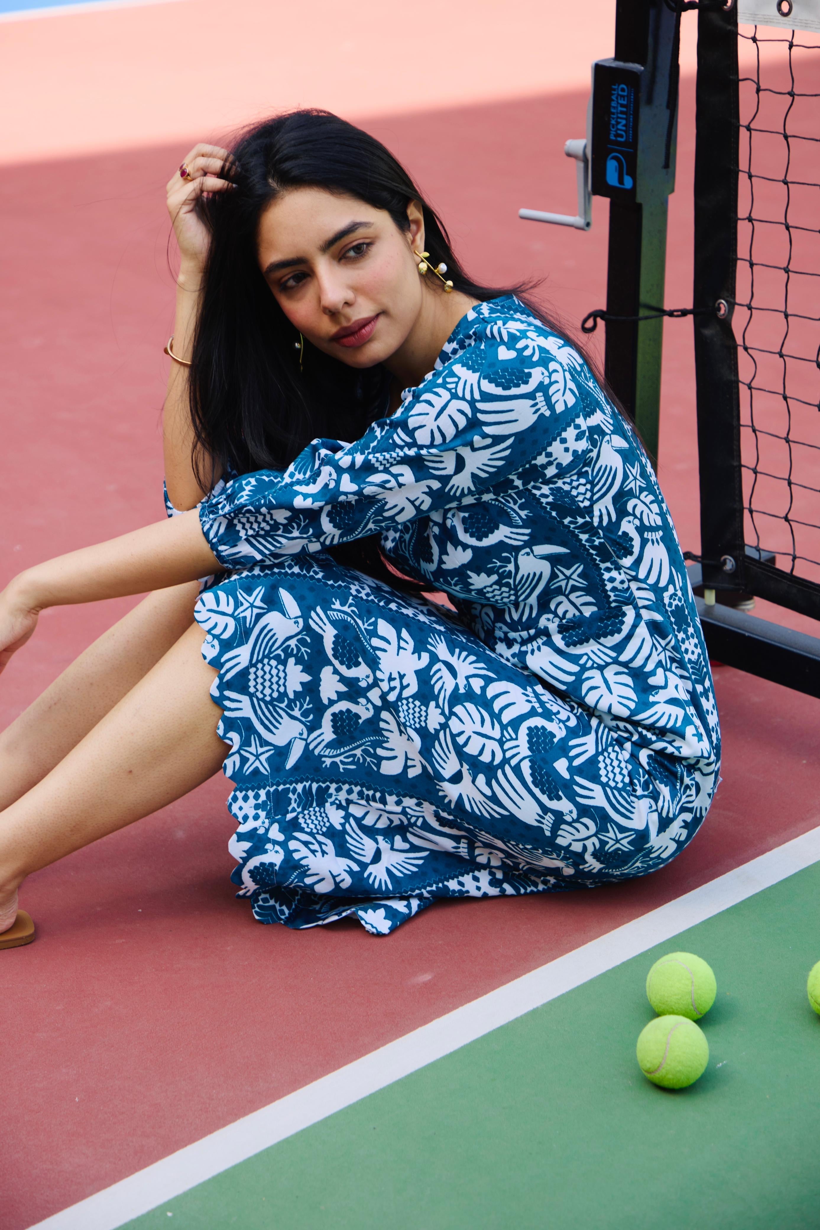 PEACOCK MIDI DRESS